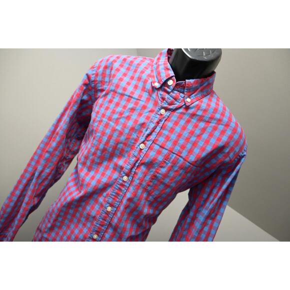 J Crew Slim Fit Casual Button Up Dress Shirt Plaid Long Sleeve Mens Size Large - Picture 4 of 8